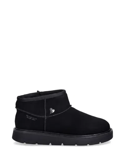 Skechers Keepsakes Cozy Mini Suede Ankle Boots In Black