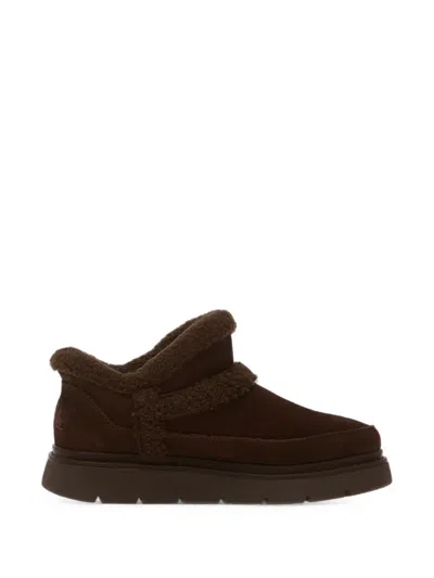 Skechers Keepsakes Lite Shearling-trim Sneakers In Brown