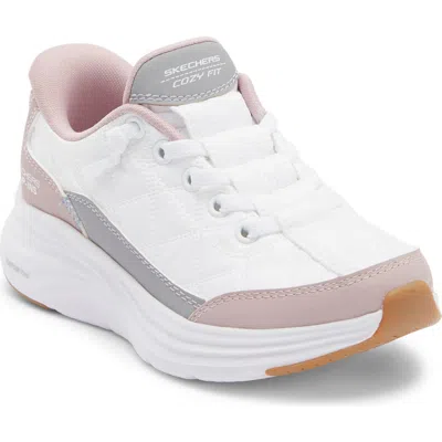 Skechers Hands Free Slip-ins-contour Foam 303949l (little Kid/big Kid) Girls Shoes White/lavendar : 13.5 Litt