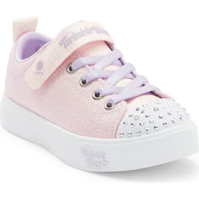 Skechers Kids' Heart Steps Light Up Sneaker In Pink