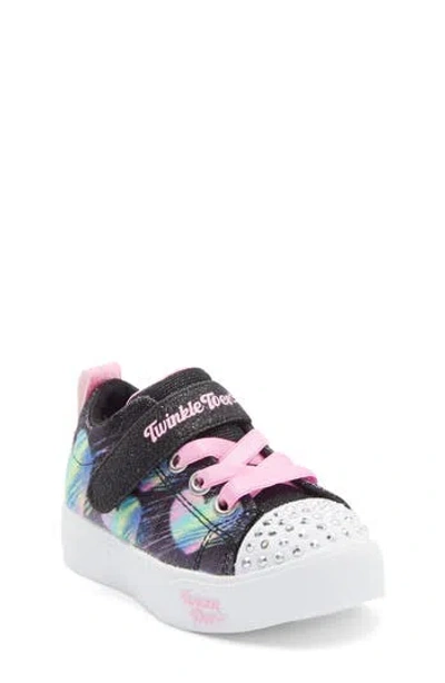 Skechers Kids' Heart Steps Twinkle Toes Sneaker In Black