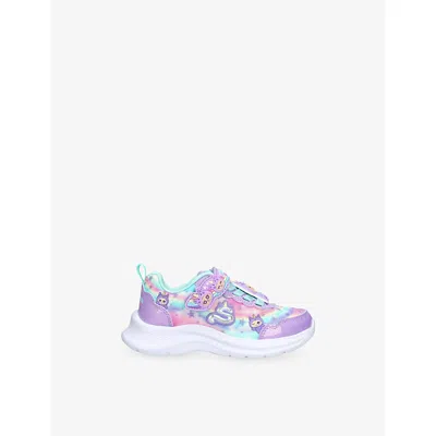 Skechers Kids' Jumpsters Cutie Critters Woven Trainers Purple Eur 34 / 2 Uk