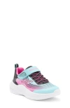 Skechers Kids'  Microspec Advance Girls Trainers Colour: Aqua/purple, Size: Junior 3/36 In Multi