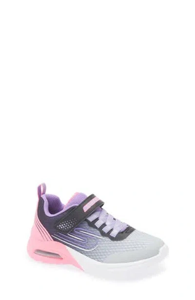 Skechers Kids' Microspec Max Plus Sneaker In Gray/pink