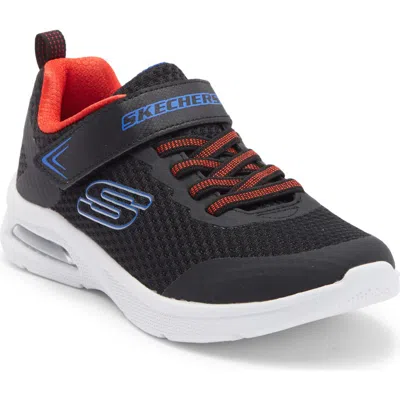 Skechers Microspec Max Kids Infant Trainers Colour: Charcoal/blue, Size: 10.5 / 28 In Black