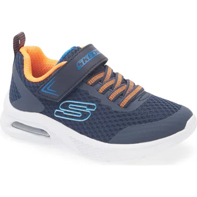Skechers Kids' Microspec Max Sneaker In Navy/orange