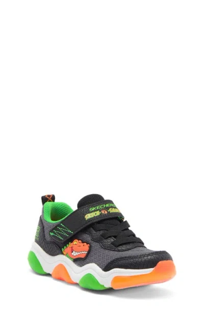 Skechers Kids' Mighty Glow 2.0 Sneaker In Black/grey