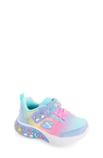 Skechers Kids' My Dreamers Light Up Sneaker In Light Blue/multi