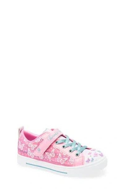 Skechers Kids' Rainbow Cloud Light Up Sneaker In Pink