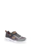 Skechers Kids' S-lights®: Meteor-lights Krendox Light-up Sneaker In Gray