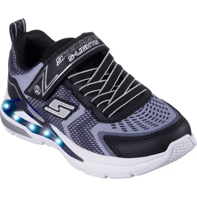 Skechers Kids' S-lights® Tri-namics Light-up Sneaker In Black/silver