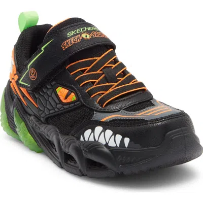 Skechers Kids' Skech-o-saurus Lights 3.0 Sneaker In Black