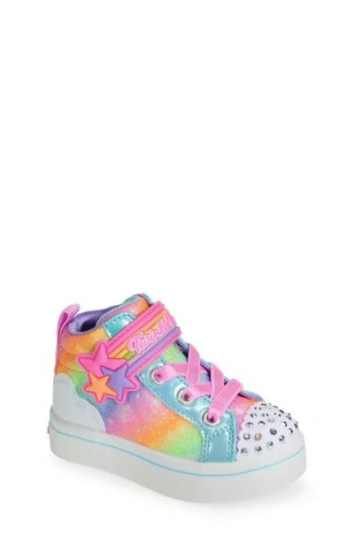 Skechers Kids' Twi-lites 2.0 Light-up High Top Sneaker In Blue Multi