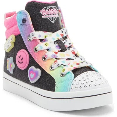 Skechers Kids' Twi-lites 2.0 Bit Of Happiness High Top Sneaker In Metallic