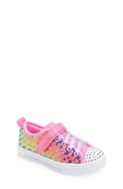 Skechers Kids' Twinkle Sparks Light-up Sneaker In Pink/multi