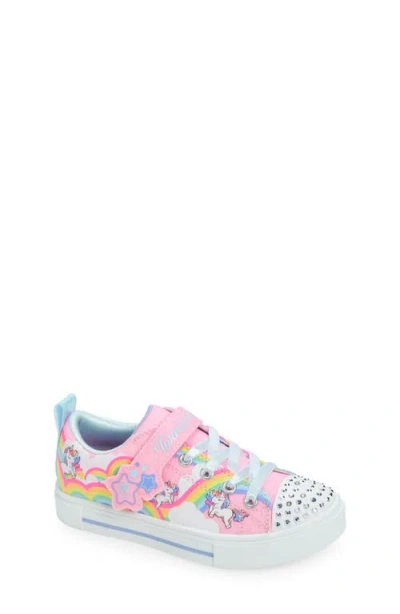 Skechers Kids' Twinkle Sparks Light-up Sneaker In Pink/multi