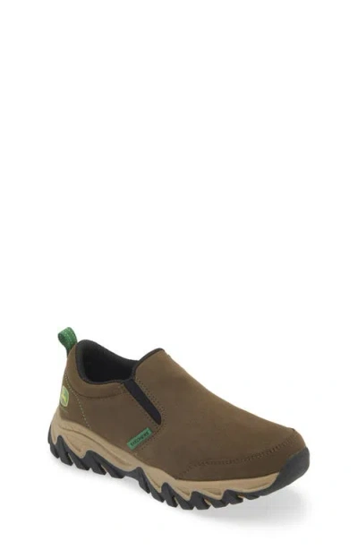 Skechers Kids' Little Boys John Deere: Rugged Ranger-tractor-brisk Slip-on Casual Sneakers From Finish Line In Brown