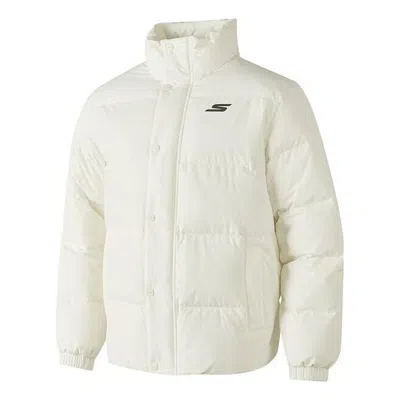 Skechers Letter Printed Waterproof Down Jacket 'white'