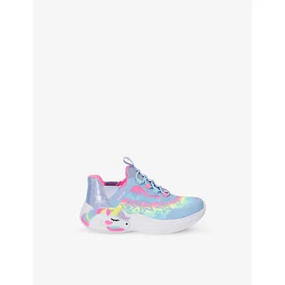 Skechers Lilac Kids' Unicorn Dreams Light-up Woven Low-top Trainers Eur 28 / 10 Uk
