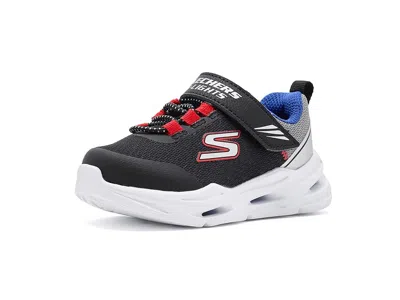 Skechers Kids' Lil'glide Step Lights 407628n (toddler) Boy's Shoes Black/blue : 6 Toddler M, Synthetic/textile In Multi