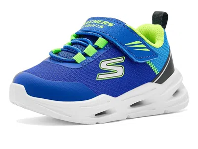 Skechers Kids' Lil'glide Step Lights 407628n (toddler) Boy's Shoes Blue/lime: 6 Toddler M