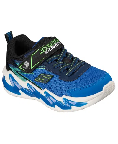 Skechers Kids' Little Boys S-lights: Mega-surge 2.0 Light-up Stay-put Closure Casual Sneakers From Finish Line In Multi