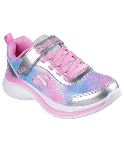 Skechers Kids' Little Girls Aloha Dream Fastening Strap Casual Sneakers From Finish Line In Multi