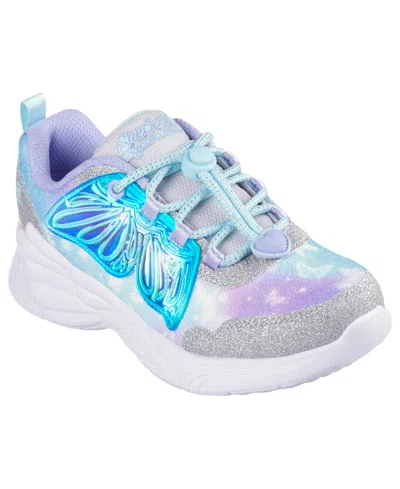 Skechers Kids' Little Girls Dream Racer In Silver