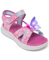 Skechers Little Girls Jumpsters Sandal In Pink