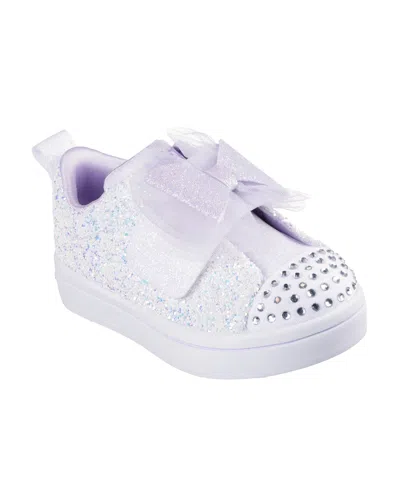 Skechers Kids' Little Girls Twinkle Toes: Twi-lites 2.0 Sweetie Bow Fastening Strap Casual Sneakers From Finish Lin