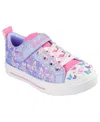 Skechers Twinkle Sparks Butterfly-embellished Light-up Woven Trainers In Lavendar Multi