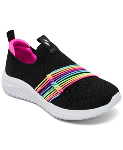 Skechers Ultra Flex 3.0 - Rainbow Speed 302268l (little Kid/big Kid) Kid's Girl Shoes Black/multi 1 : 11.5 Li