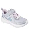 Skechers Little Girls Wave 92 Fastening Strap Casual Sneakers From Finish Line In Gray