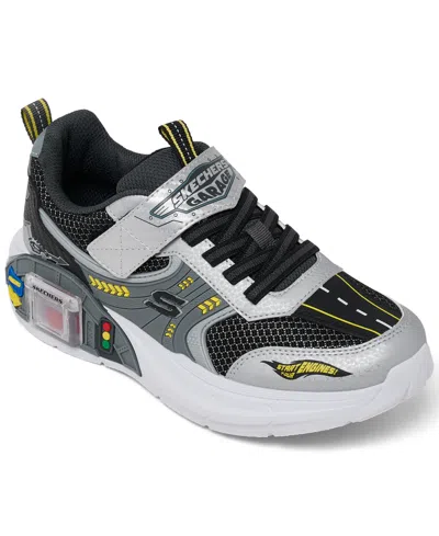 Skechers Little Kids Garage Lifestyle Sneakers From Finish Line In Multi