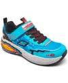 Skechers Little Kids Mega-craft 4k Fastening Strap Casual Sneakers From Finish Line In Turquoise,black