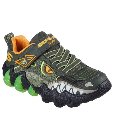 Skechers Little Kids' Skech-o-saurus In Olive