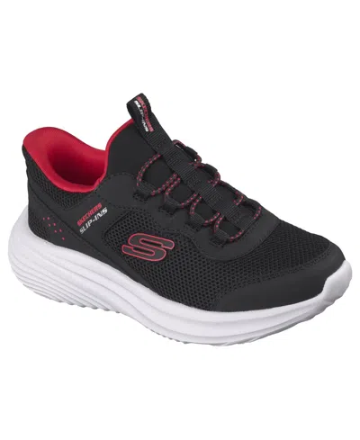 Skechers Little Kids Slip-ins: Bounder Pro Casual Sneakers From Finish Line In Black