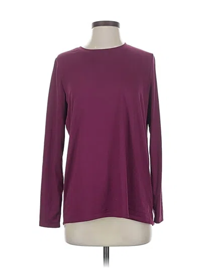 Pre-owned Skechers Long Sleeve T-shirt In Burgundy
