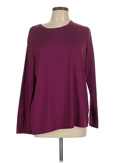 Pre-owned Skechers Long Sleeve T-shirt In Burgundy