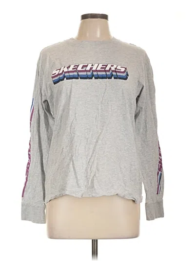 Pre-owned Skechers Long Sleeve T-shirt In Silver