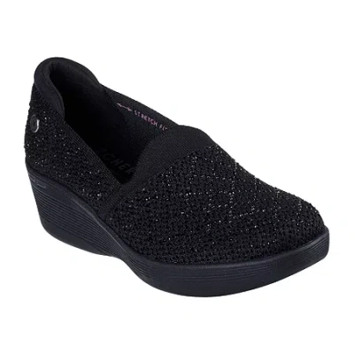 Skechers Martha Stewart Pier Lite No Reflections Womens Round Closed Toe Slip-on Shoe In Black