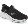 Skechers Go Walk Flex Womens Memory Foam Manmade Slip-on Sneakers In Black/white