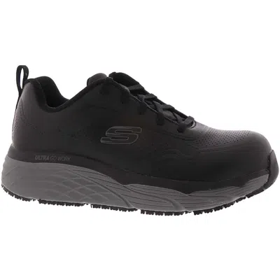 Skechers Max Cushioning Elite Sr - Ralip Womens Steel Toe Slip Resistant Work And Safety Shoes In Animal Print