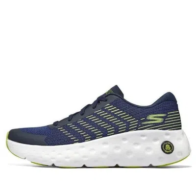 Skechers Max Cushioning Hyper Craze Bounce 'navy Lime' In Blue