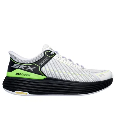 Skechers Max Cushioning Suspension- Nitevizn White / Black 220936-wbk Men's In Animal Print