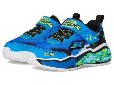 Skechers Kids' Mega Scene 402162n (toddler) Boys Shoes Black/blue/lime : 7 Toddler M, Textile In Multi