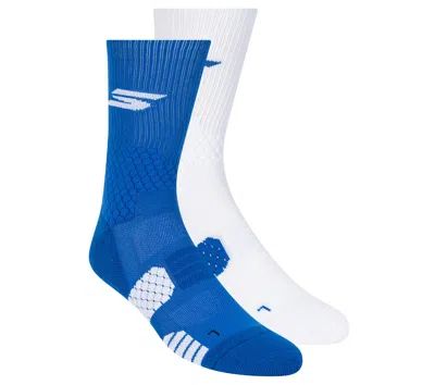 Skechers Men's 2 Pack Performance Basketball Crew Socks In Multi