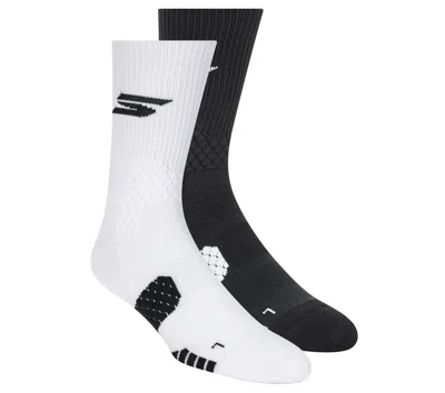 Skechers Men's 2 Pack Performance Basketball Crew Socks In Multi