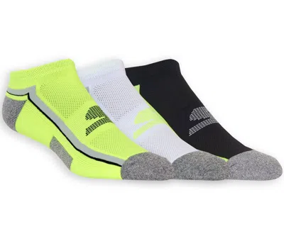 Skechers Men's 3 Pack Low Cut Athletic Socks In Yellow