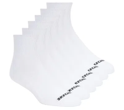 Skechers Men's 6 Pack Core Quarter Large Socks In White